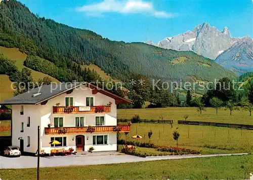 AK / Ansichtskarte Eben_Pongau Pension Haus Dachstein Alpen im Sommer Eben Pongau