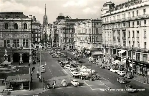 AK / Ansichtskarte Wien K?rntnerstrasse mit Stephansdom Wien