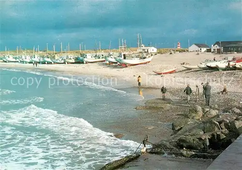 AK / Ansichtskarte Vorupor_Thisted Strand Fischerboote Vorupor_Thisted