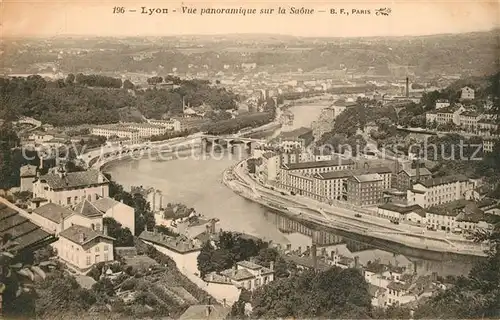 AK / Ansichtskarte Lyon_France Panorama Saone Lyon France