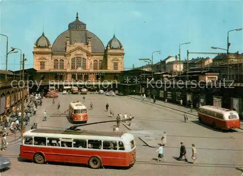 AK / Ansichtskarte Plzen_Pilsen Gottwaldbahnhof Plzen Pilsen