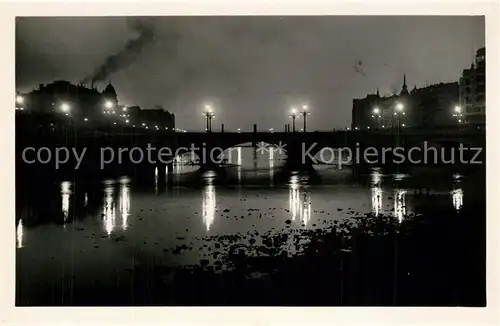 AK / Ansichtskarte San_Sebastian_de_Garabandal Puente de Santa Catalina de noche San_Sebastian