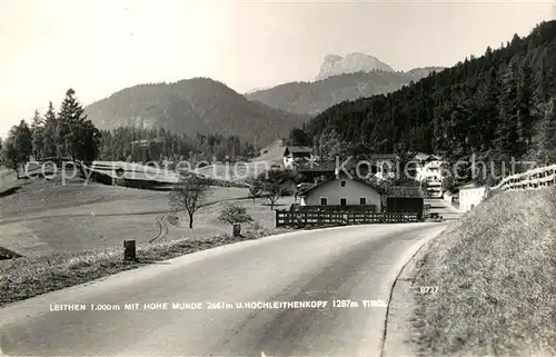 AK / Ansichtskarte Leithen_Tirol mit Hohe Munde und Hochleithenkopf Leithen Tirol