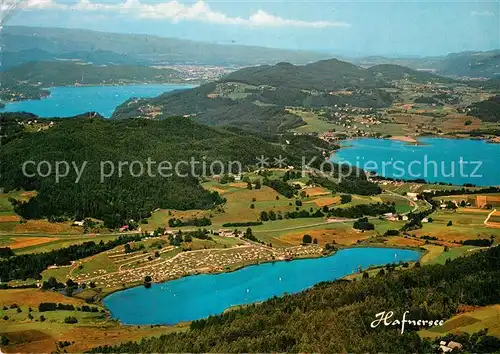 AK / Ansichtskarte Hafnersee Fliegeraufnahme mit Keutschachersee W?rthersee Hafnersee