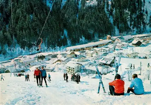 AK / Ansichtskarte Viehhofen_Salzburg Winterlandschaft Skifahrer Schlepplift Viehhofen Salzburg