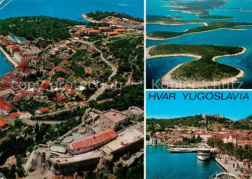 AK / Ansichtskarte Hvar Fliegeraufnahme Hafen  Hvar