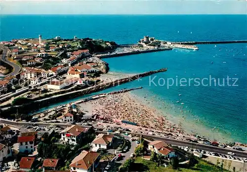 AK / Ansichtskarte Ciboure La plage Fort de Socoa Baie de Saint Jean de Luz vue aerienne Ciboure