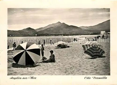 AK / Ansichtskarte Argeles sur Mer Cote Vermeille La Plage Argeles sur Mer