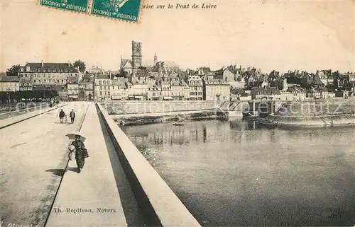 AK / Ansichtskarte Nevers_Nievre Prise sur le Pont de Loire Nevers Nievre