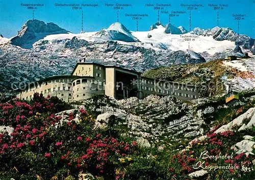 AK / Ansichtskarte Berghaus_Krippenstein mit Koenig Dachstein Berghaus_Krippenstein