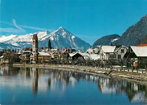 AK / Ansichtskarte Interlaken_BE Kirche Unterseen Niesen Interlaken_BE