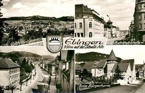 AK / Ansichtskarte Ebingen Bahnhofstrasse Beim Buergerturm Panorama Ebingen