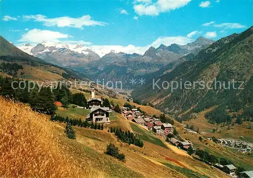 AK / Ansichtskarte Antagnod Persiosc Champoluc Panorama sfondo M Rosa Antagnod