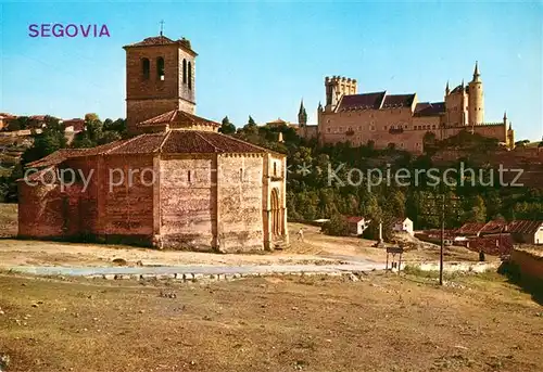 AK / Ansichtskarte Segovia La Veracruz y Alcazar al fondo Segovia