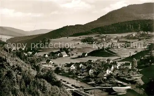 AK / Ansichtskarte Huzenbach Panorama Murgtal Schwarzwald Gasthof Pension Baeren Huzenbach