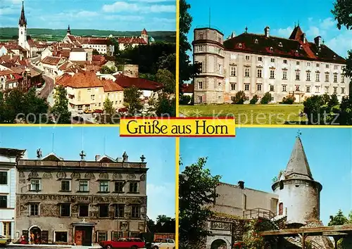 AK / Ansichtskarte Horn_Niederoesterreich uebersicht Schloss Sgraffitohaus Museum Horn_Niederoesterreich