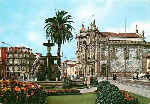 AK / Ansichtskarte Porto_Portugal Praca da Universidade Igreja Universitaetsplatz Brunnen Kirche Porto Portugal