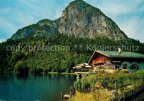 Garmisch Partenkirchen Seehaus Pflegersee mit Koenigstand Garmisch Partenkirchen