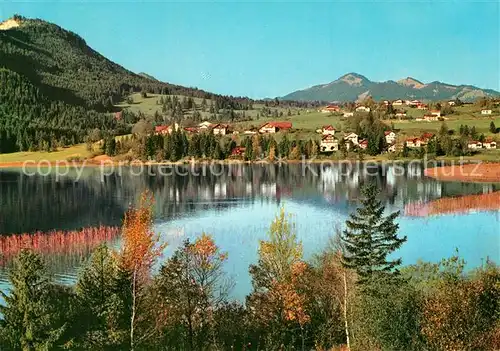 Weissensee_Fuessen mit Falkenstein und Edelsberg Weissensee Fuessen