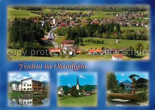 Fischen_Allgaeu Panorama Hotel Kirche Brunnen Fischen Allgaeu