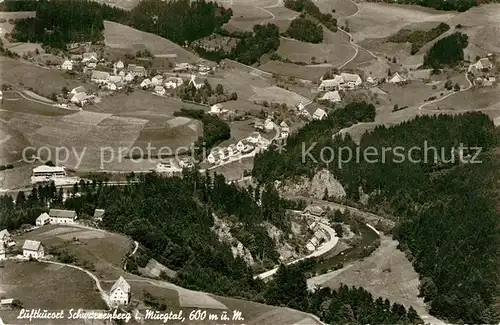 AK / Ansichtskarte Schwarzenberg_Murgtal Fliegeraufnahme Schwarzenberg Murgtal