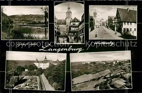 AK / Ansichtskarte Langenburg_Wuerttemberg Schloss Kirche Stadtansicht Langenburg Wuerttemberg