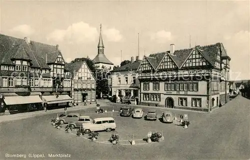 AK / Ansichtskarte Blomberg_Lippe Marktplatz Blomberg Lippe