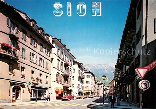 AK / Ansichtskarte Sion_VS rue du Grand Pont Sion_VS