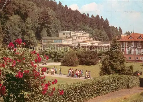 AK / Ansichtskarte Luhacovice Lazenky park v pozadi Spolecensky a Jurkovicuv dum Luhacovice