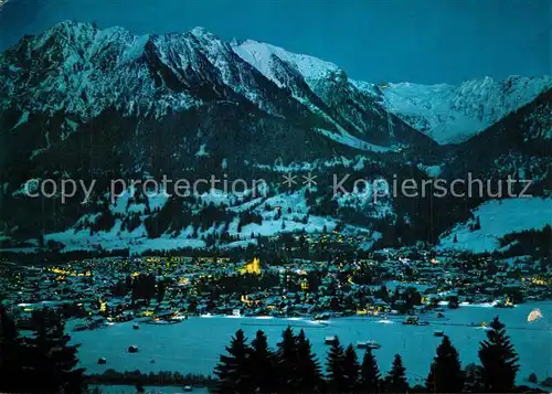 AK / Ansichtskarte Oberstdorf mit Rubihorn und Nebelhorn Oberstdorf
