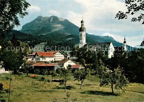 AK / Ansichtskarte Elbach_Miesbach mit Kirche und Breitenstein Elbach Miesbach