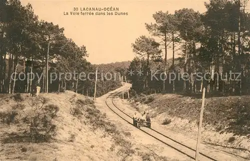 AK / Ansichtskarte Lacanau La Voie ferree dans les Dunes Lacanau