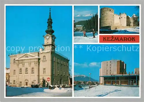 AK / Ansichtskarte Kezmarok Radnica Hotel Renesancny hrad Sidlisko Rathaus Schloss  Kezmarok