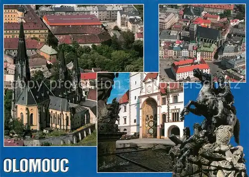 AK / Ansichtskarte Olomouc Kirche Zentrum Rathaus Brunnenfigur Olomouc