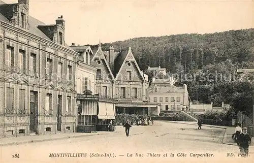 AK / Ansichtskarte Montivilliers La Rue Thiers et la Cote Carpentier Montivilliers