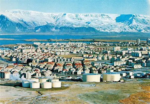 AK / Ansichtskarte Reykjavik Panorama mit Esja Gebirge  Reykjavik