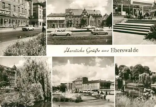 AK / Ansichtskarte Eberswalde Friedrich Ebert Strasse Platz der Freundschaft IFA Vertrieb Wehr Bruecke Eberswalde