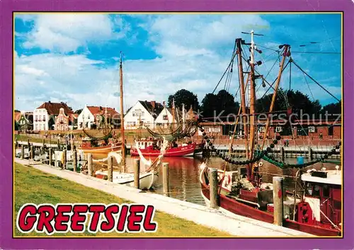 AK / Ansichtskarte Greetsiel Hafen Fischkutter Greetsiel