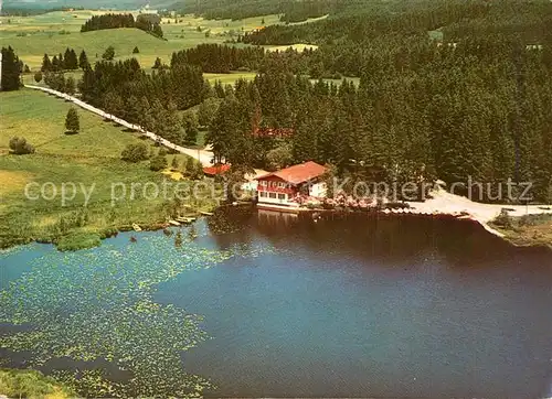 AK / Ansichtskarte Aitrang Seegaststaette Moorbad Fliegeraufnahme Aitrang