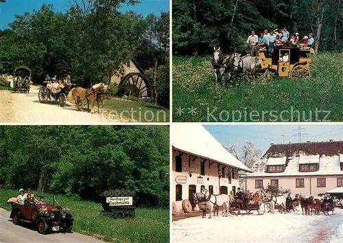 AK / Ansichtskarte Eigeltingen Hotel Restaurant Cafe Zur Lochmuehle Kutschfahrten Reiten Oldtimer Eigeltingen