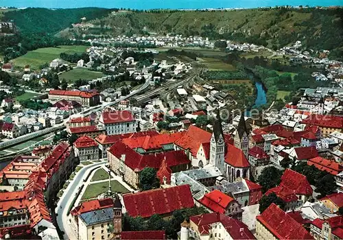 AK / Ansichtskarte Eichstaett_Oberbayern Bischofsstadt im Naturpark Altmuehltal Residenzplatz Dom Altstadt Fliegeraufnahme Eichstaett_Oberbayern