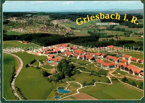 AK / Ansichtskarte Griesbach_Rottal Dreiquellenbad Kurgebiet Fliegeraufnahme Griesbach Rottal