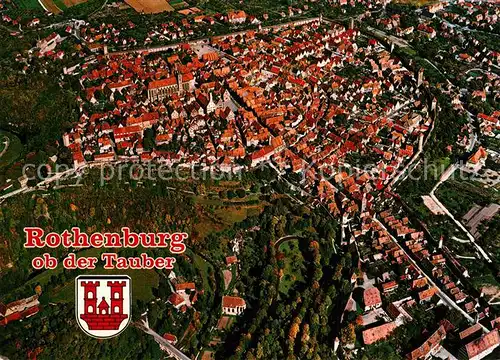 AK / Ansichtskarte Rothenburg_Tauber Stadtzentrum Fliegeraufnahme Rothenburg Tauber