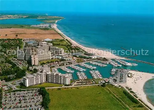 AK / Ansichtskarte Damp Ostsee Resort Ferienzentrum Hafen Fliegeraufnahme Damp