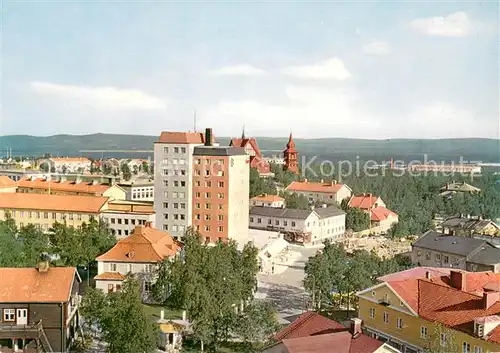 AK / Ansichtskarte Kiruna med Kyrkan och Tempohuset Kiruna