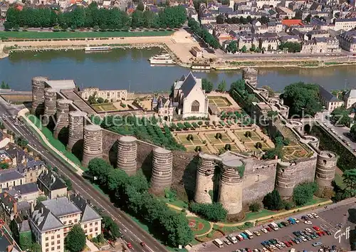 AK / Ansichtskarte Angers Le Chateau Vue aerienne Angers