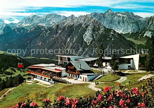 AK / Ansichtskarte Seefeld_Tirol Rosshuette mit Harmelekopf Bahn und Wettersteingebirge Seefeld Tirol
