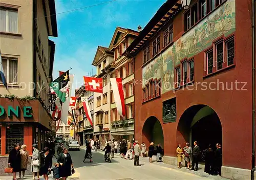 AK / Ansichtskarte Appenzell_IR Hauptgasse mit Rathaus Appenzell IR