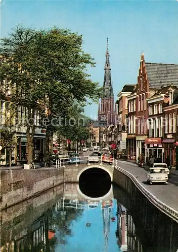 AK / Ansichtskarte Leeuwarden Brol over de Kelders en op de Voorstreek met op de achtergrond St. Bonifatiuskerk Leeuwarden