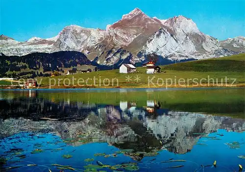 AK / Ansichtskarte Toggenburg mit Schwendisee Saentis und Schafberg Toggenburg